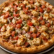 Bruschetta Pizza at Villa Milano in Manhasset, NY