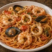 Capellini al Frutti di Mare at Villa Milano in Manhasset, NY