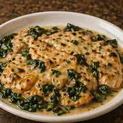 Chicken Fiorentino at Villa Milano in Manhasset, NY