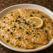 Chicken Francese at Villa Milano in Manhasset, NY
