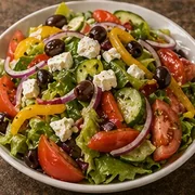 Greek Salad at Villa Milano in Manhasset, NY