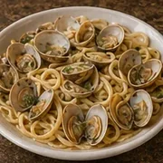 Linguini alla Vongole at Villa Milano in Manhasset, NY