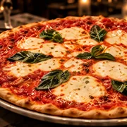 Margherita Pizza at Villa Milano in Manhasset, NY