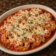 Shrimp Parmigiana at Villa Milano in Manhasset, NY