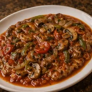 Veal Scallopini Pizzaiola at Villa Milano in Manhasset, NY