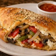 Vegetarian Calzone at Villa Milano in Manhasset, NY
