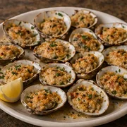 Vongole al Forno at Villa Milano in Manhasset, NY