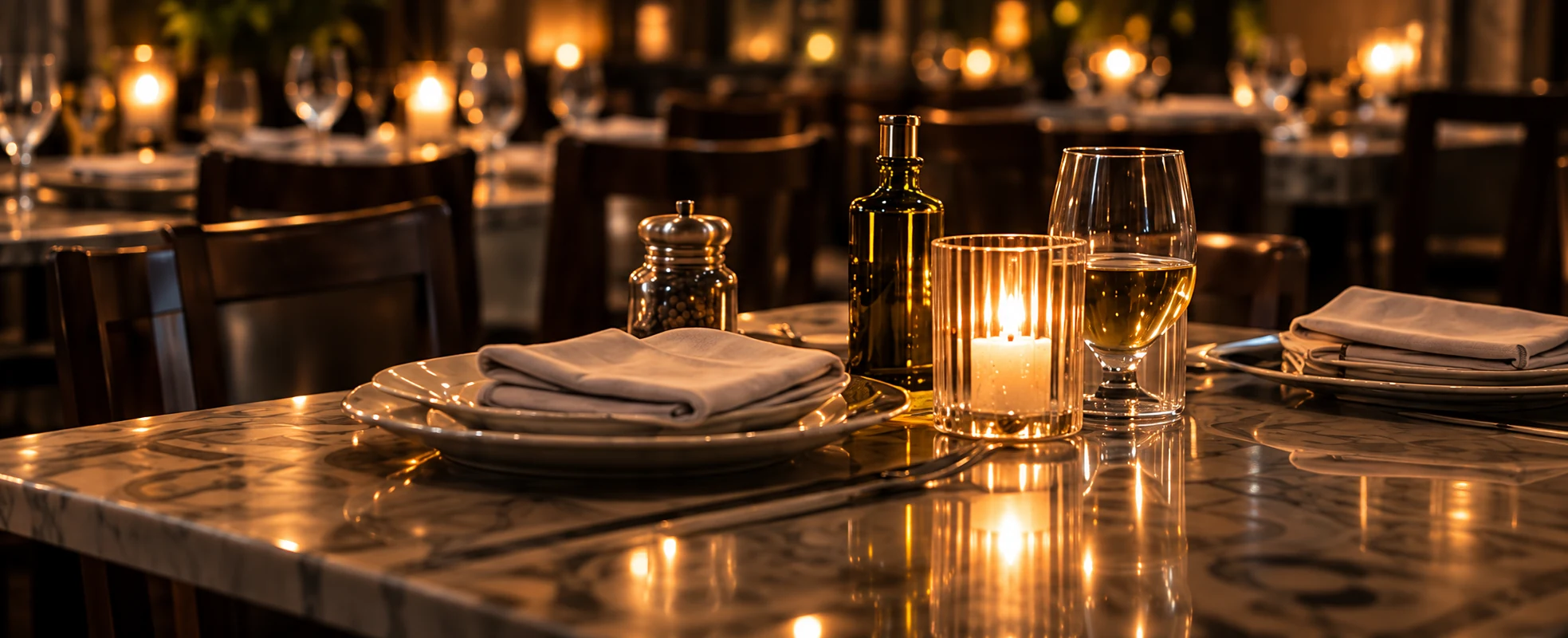 A welcoming table at Villa Milano in Manhasset
